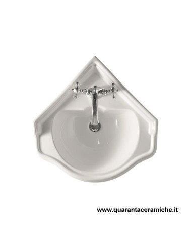 Flaminia Mini Twin lavabo sospeso ad angolo cm 30