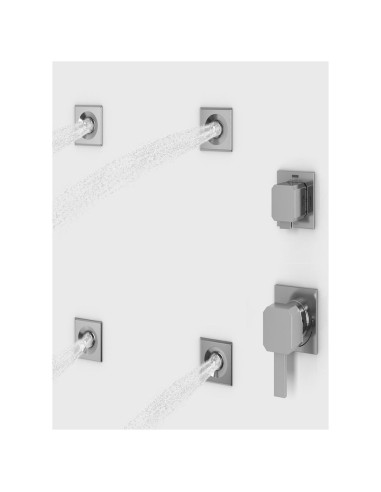 Albatros cabina doccia Keybox A900 90x90 vaporsystem con bagno turco tonda