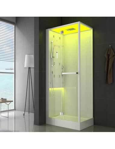 Albatros cabina doccia Keybox A900 90x90 vaporsystem con bagno turco tonda