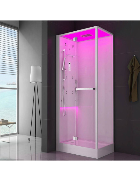 Albatros cabina doccia Keybox A900 90x90 vaporsystem con bagno turco tonda