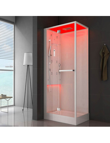 Albatros cabina doccia Keybox A900 90x90 vaporsystem con bagno turco tonda