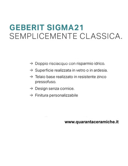 Placca di comando Geberit Sigma 01 Bianco