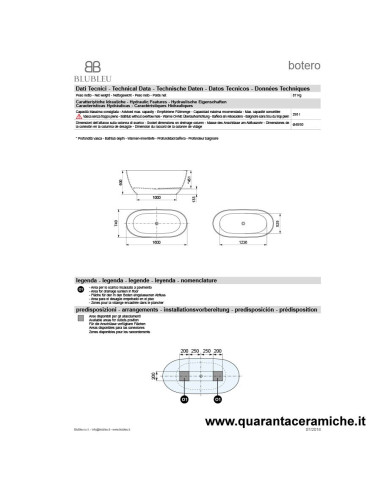 Kerasan Retrò vasca bianca 170x77 con piedi, colonna e sifone di scarico