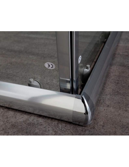 Nolan box doccia quadrato 70x70 cristallo trasparente 6 mm altezza 185 cm