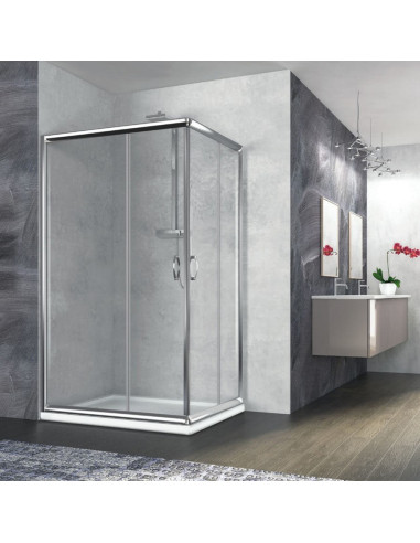 Nolan box doccia rettangolare 70x90 cristallo stampato 6 mm altezza 185 cm