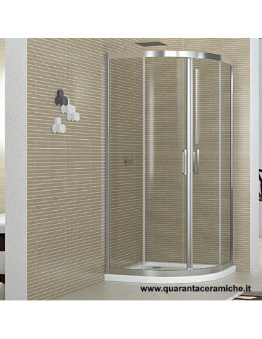 Nolan box doccia semicircolare 90x90 cristallo trasparente 6 mm altezza 185 cm