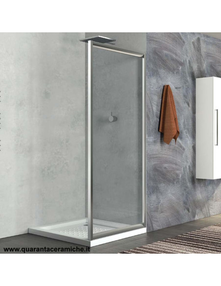 Nolan porta battente 70cm trasparente cristallo 6mm altezza 185 cm