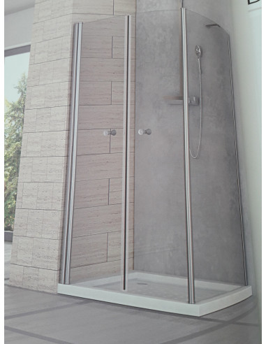 Nolan porta battente 70cm trasparente cristallo 6mm altezza 185 cm