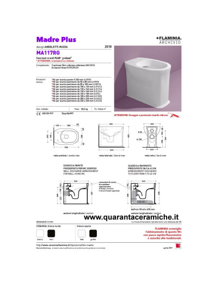 Ceramica Flaminia App kit sospeso vaso Goclean, bidet e coprivaso rallentato slim