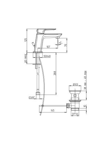 Paini Smart miscelatore monocomando per lavabo