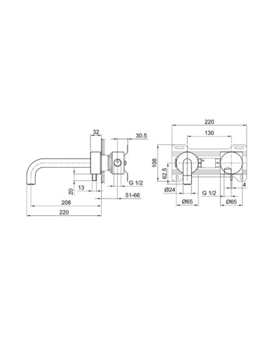 Fantini AF/21 Miscelatore lavabo monoforo cromo con cartuccia progressiva