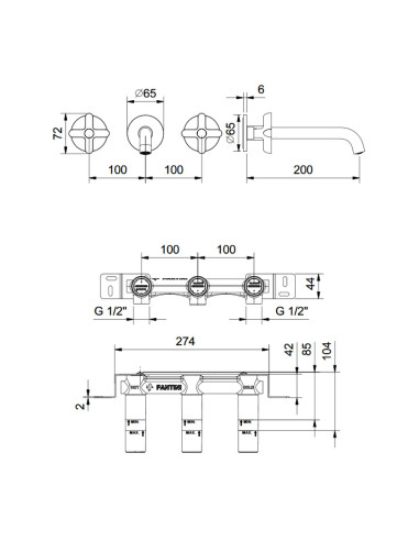 Fantini AF/21 Miscelatore lavabo monoforo cromo con cartuccia progressiva