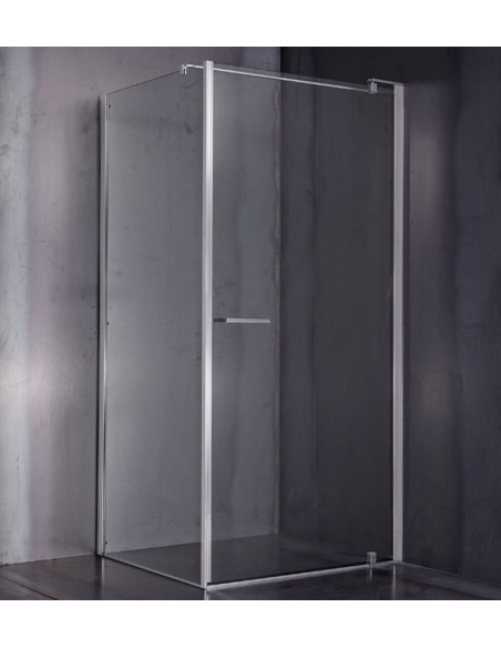 Porta doccia battente Nolan 70 cm cristallo trasparente 6mm altezza 185 cm