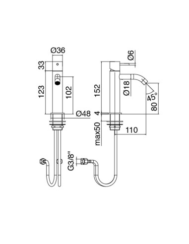 Fantini AF/21 Miscelatore lavabo monoforo cromo con cartuccia progressiva