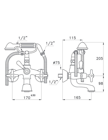 Bugnatese Arcadia batteria lavabo