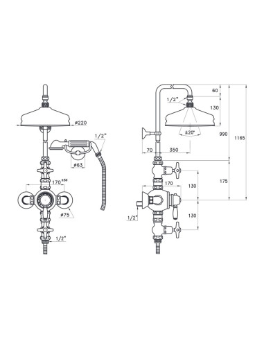 Bugnatese Arcadia batteria lavabo