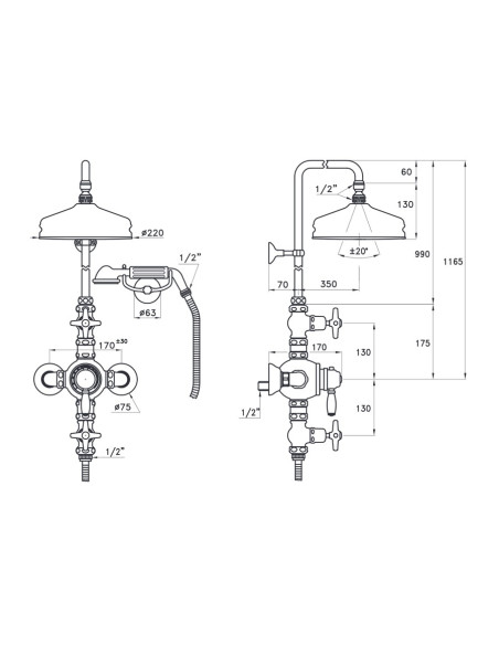 Bugnatese Arcadia batteria lavabo