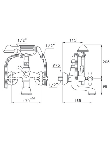 Bugnatese Arcadia batteria lavabo