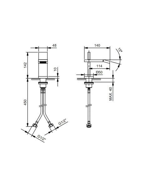 Fantini AF/21 Miscelatore lavabo monoforo cromo con cartuccia progressiva