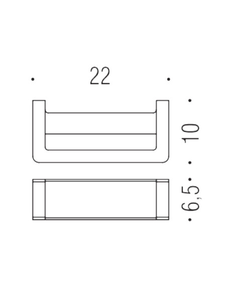 Porta sapone cromato Mida