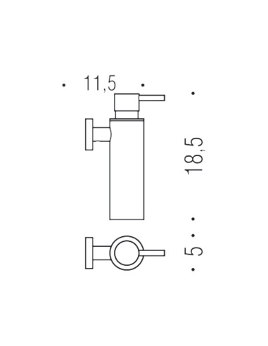 Porta sapone cromato Mida