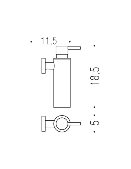 Porta sapone cromato Mida