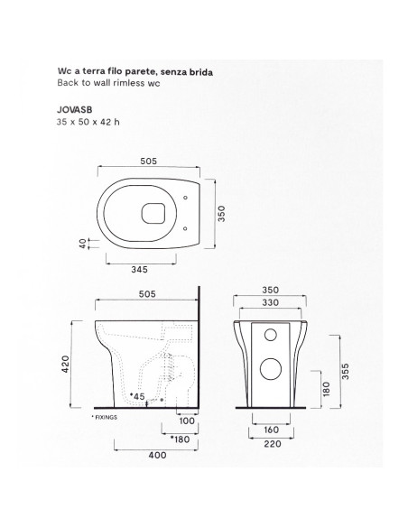 Sanitari sospesi Cielo Cubika vaso bidet e coprivaso rallentato