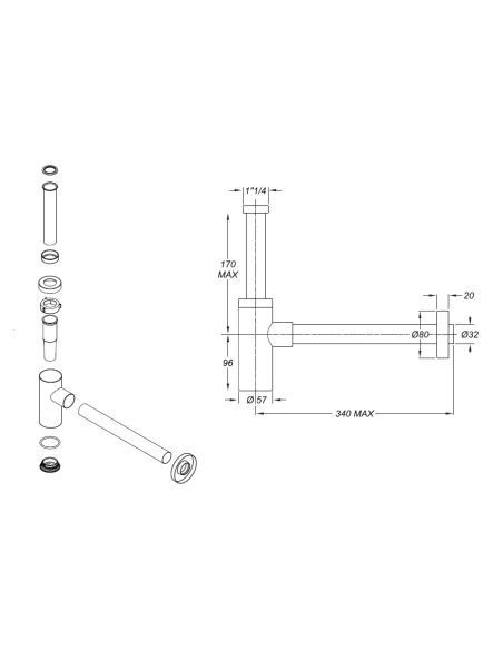 Fantini AF/21 Miscelatore lavabo monoforo cromo con cartuccia progressiva
