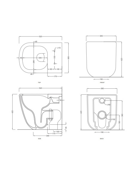 Sanitari sospesi Cielo Shui Comfort vaso keep clean, bidet e coprivaso rallentato