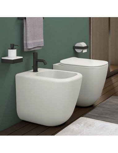 Sanitari sospesi Cielo Shui Comfort vaso keep clean, bidet e coprivaso rallentato