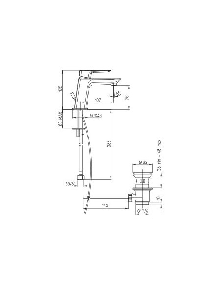 Paini Smart miscelatore monocomando per lavabo