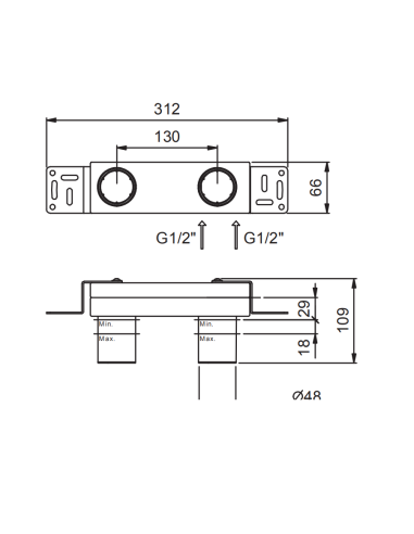 Fantini AF/21 Miscelatore lavabo monoforo cromo con cartuccia progressiva