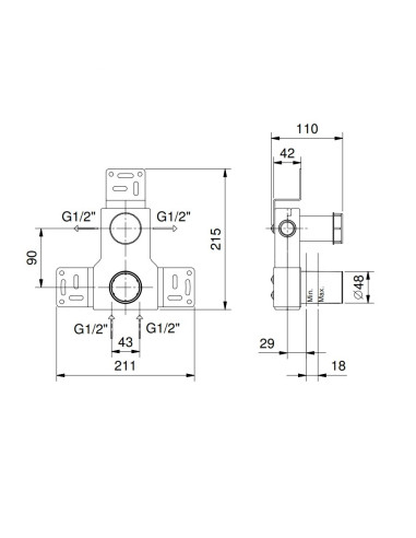 Fantini AF/21 Miscelatore lavabo monoforo cromo con cartuccia progressiva