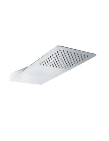 Sphera soffione Rain in acciaio inox a soffitto 40x40 cm