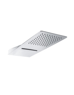 Sphera soffione Rain in acciaio inox a soffitto 40x40 cm