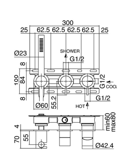 Fantini AF/21 Miscelatore lavabo monoforo cromo con cartuccia progressiva