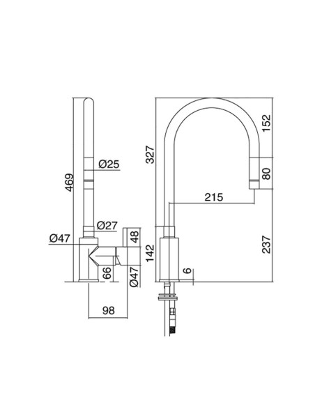 Fantini AF/21 Miscelatore lavabo monoforo cromo con cartuccia progressiva
