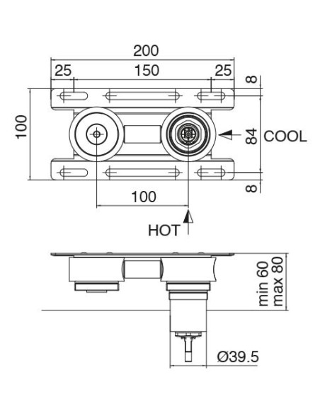 Fantini AF/21 Miscelatore lavabo monoforo cromo con cartuccia progressiva