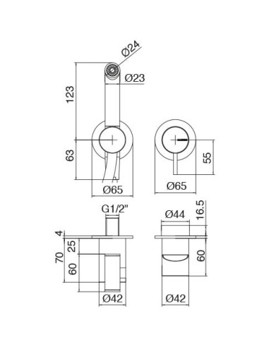 Fantini AF/21 Miscelatore lavabo monoforo cromo con cartuccia progressiva