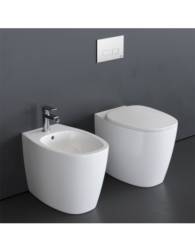 Ideal Standard Dea sanitari filo muro vaso AquaBlade bidet e coprivaso slim