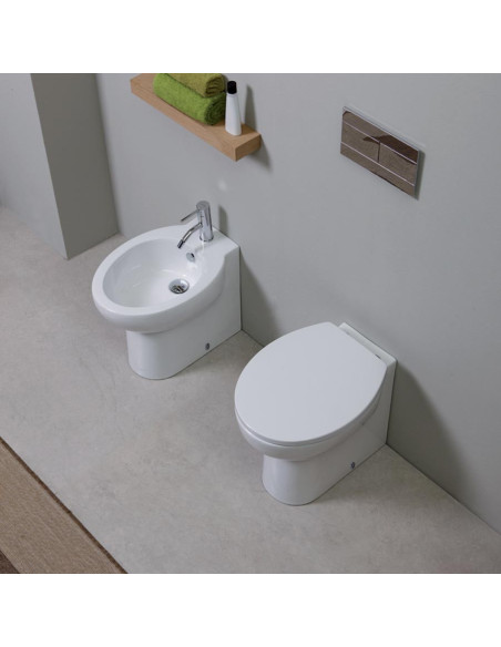 Kerasan Bit kit vaso, bidet e sedile soft close filo muro