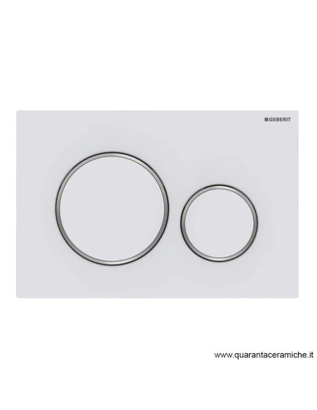 Flush plate Geberit Sigma 20 White/Chrome/White