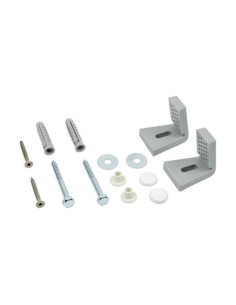 Universal chrome side fixings for flush-to-the-wall toilets, toilets or bidets
