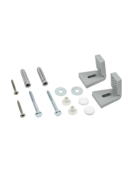 Universal chrome side fixings for flush-to-the-wall toilets, toilets or bidets