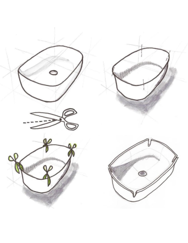 antoniolupi Bloom washbasin 61x41 cm