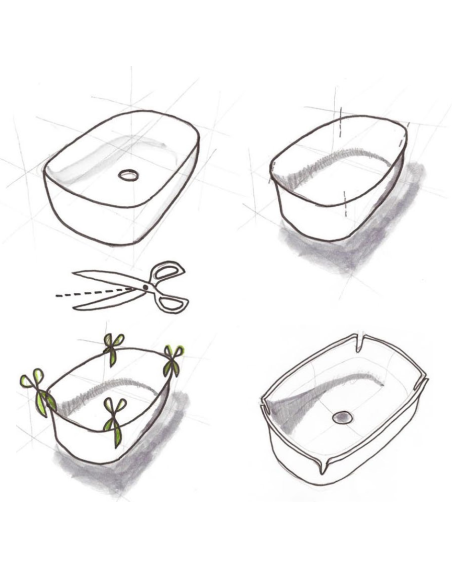 antoniolupi Bloom washbasin 61x41 cm