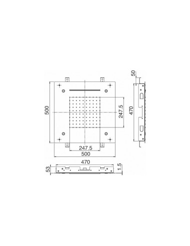 Zazzeri Shirò Skyrain built-in shower head with rain, waterfall and nebulizers