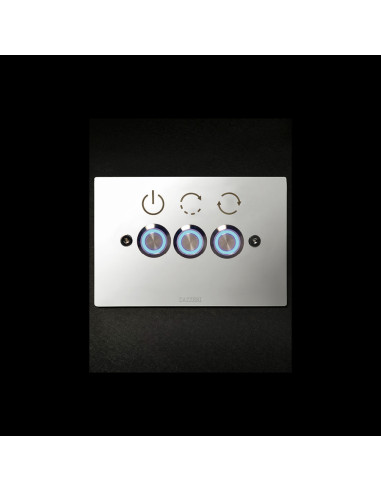 Zazzeri Shirò Skyrain recessed shower head with rain and RGB LED 43x43cm