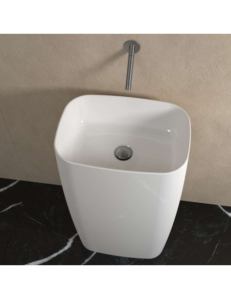 Wall mounted MONOFLAG column washbasin