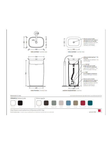 MONOFLAG column washbasin in the center of the room